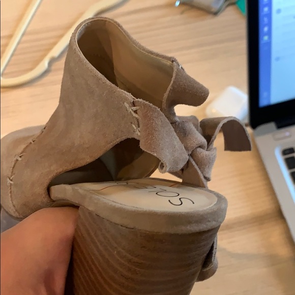 Peep toe heels - taupe/beige - Picture 2 of 4